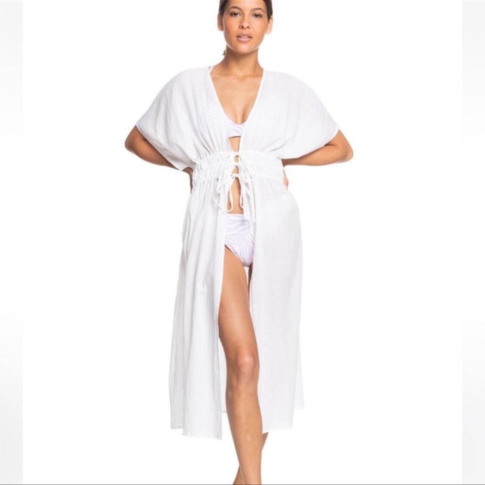Roxy Summer Story Swim Dress Coverup NWT Size medium White